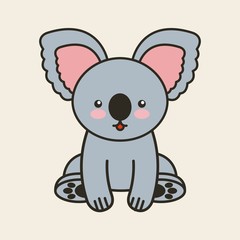 cute koala tender isolated icon