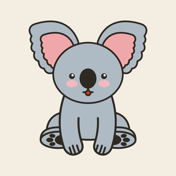 cute koala tender isolated icon