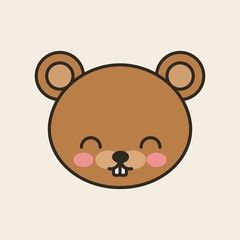 cute bear tender isolated icon