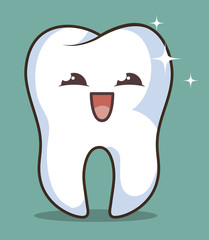human tooth character icon vector illustration graphic