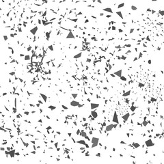 Grey Confetti Isolated on White Background. Set of Particles.