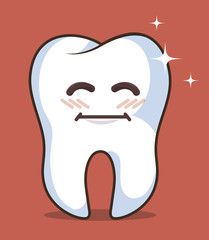 human tooth character icon vector illustration graphic