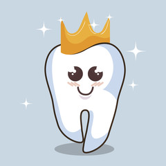 human tooth character icon vector illustration graphic