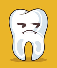 human tooth character icon vector illustration graphic