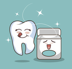 human tooth character icon vector illustration graphic