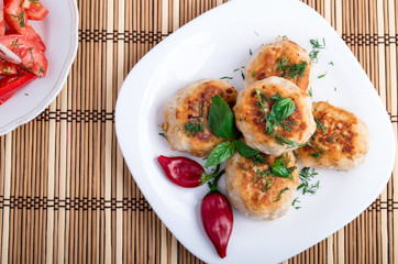 Top view on food made from natural ingredients