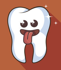 human tooth character icon vector illustration graphic
