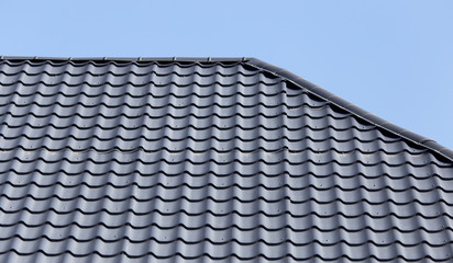 metal roofing roof as background