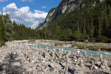 Steinmandl an der Isar