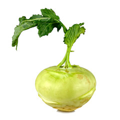 Kohlrabi isolated on white background