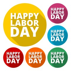 Happy Labor day with long shadow