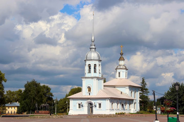 Fototapeta na wymiar Vologda Kremlin: a view of the church of Alexander Nevsky