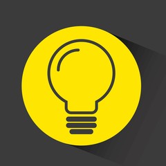 bulb with gear isolated icon