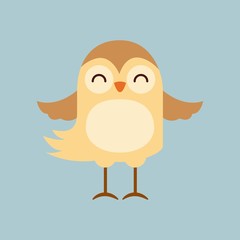 cute bird tender isolated icon