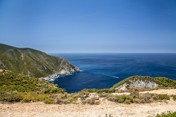 Fototapeta na wymiar Amazing Navagio beach (shipwreck beach) on Zakynthos. Ionian island in Greece