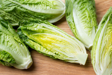 Romaine lettuce on kitchen board © Alexstar