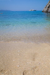 Obraz premium View on Xigia Beach on Zakynthos. Sulphur and collagen springs, Ionian Island, Greece