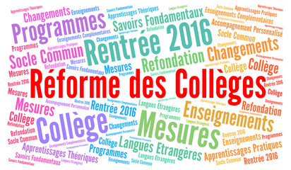 Réforme des collèges nuage de mots