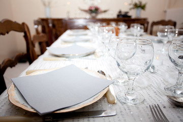 Cristmas New year's table celebration