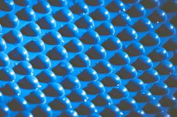 Abstract blue wet bumps