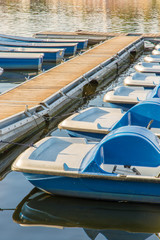 Aktive Erholung mit einem Tretboot auf dem See