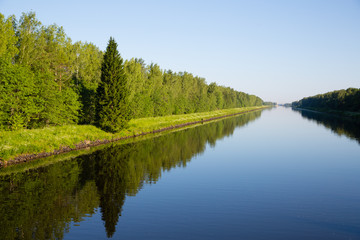 Obraz premium Navigable Canal Moscow in Russia