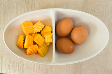 Pumpkin with Eggs, Food preparation