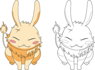 детская раскраска,тушканчик