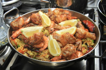Fresh made paella