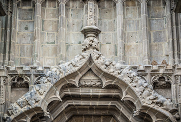 Details of Black Church in Brasov city in Romania