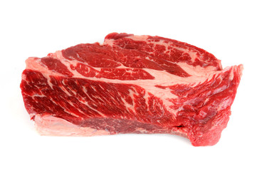 fresh beef isolated on white background
