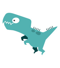 cute dinosaur vector flat design