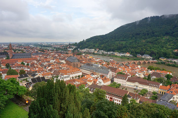 Fototapeta na wymiar Heidelberg aldstadt view