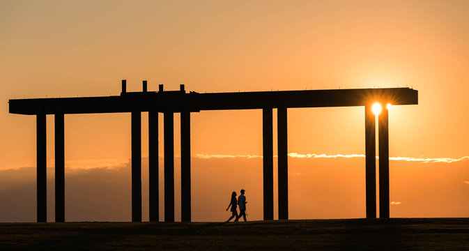 Sun Touched Pillars. Pioneer, University Place, Washington
