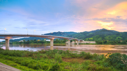 The fourth Thai-Lao friendship bridge across the Mekong River Ch