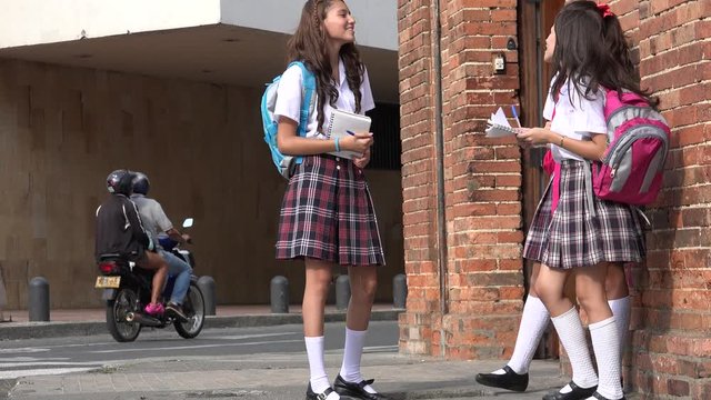 Student Teen Girls At School