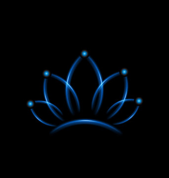 Lotus blue teamwork flower logo