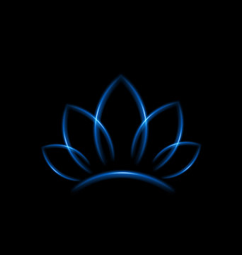 Lotus blue flower logo