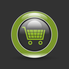 shiny shopping basket icon