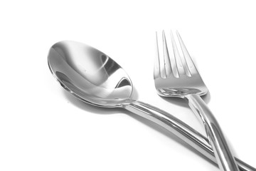 fork and spoon  isolated