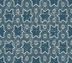 Worn out seamless background 468 polygon geometry cross star frame
