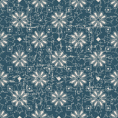 Worn out seamless background 509 vintage cross flower kaleidoscope
