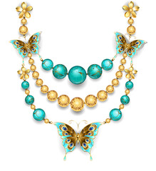 necklace with turquoise