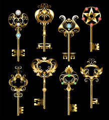 Set of gold keys