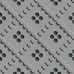 Seamless Circle and Diagonal Stripe Pattern