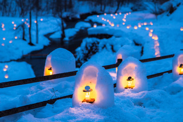 The Yunishigawa Kamakura Festival at Tochigi , Japan