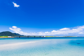 Sea, sky, seascape. Okinawa, Japan, Asia.
