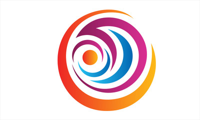 colorful circle wave logo