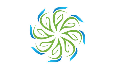 eco energy water leaf logo