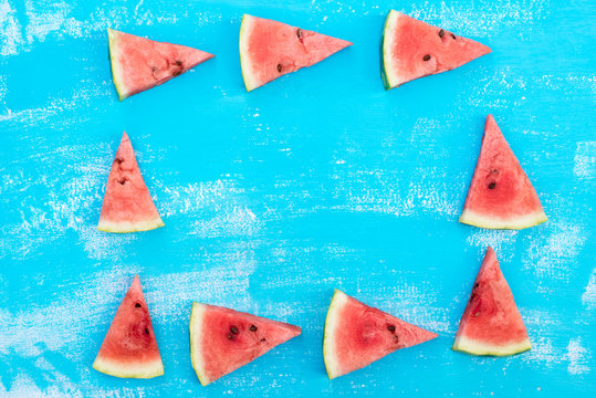 pieces of a ripe red water-melon